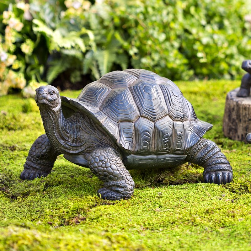 tortoise garden statue resin statues outdoor accents turtle animals wayfair giant ornaments concrete yard plow hearth jossandmain sculptures animal turtles